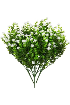 النبات الاصطناعي الزهري الأبيض المسمار المزخرف من الخشب - Fesleğen Çiçek