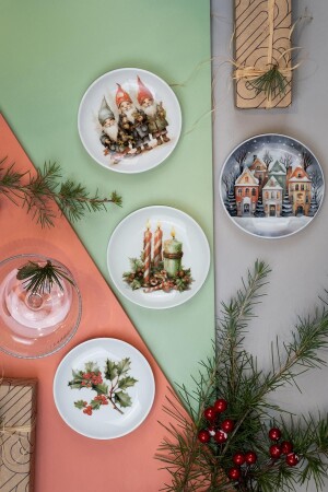 Festive 4 Parça 10 Cm Tabak - Kütahya Porselen