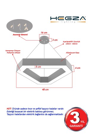 Fetta (graues Gehäuse, Tageslicht) Moderner LED-Kronleuchter mit LED, Wohnzimmer, Küche, Eingang, Flur, Tisch-Hängelampe Hegza Fetta Grau 4000K - 5