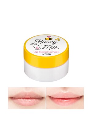 Feuchtigkeitsspendende Lippenschlafmaske mit Milch- und Honigextrakt APIEU Honey & Milk Lip Sleeping Pack 8806185745413 - 2