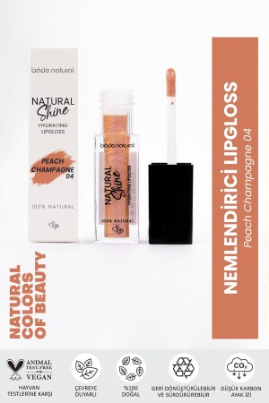 Feuchtigkeitsspendender Lipgloss Peach Champagne 04 Lipgloss 100 % natürlich - 1