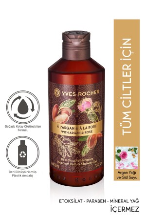 Feuchtigkeitsspendendes Duschgel – Orientalisches Argan und Rose – 400 ml-94907 - 2