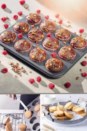 Feuerfeste Antihaft-Muffinform, 12-teilig. Muffin-Kuchenform, 12-teilig - 1