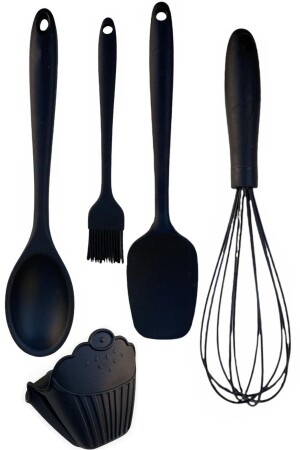 Feuerfester Silikon-Antihaft-Schläger, Spachtel, Pinsel, Löffelhalter-Set 5S - 4