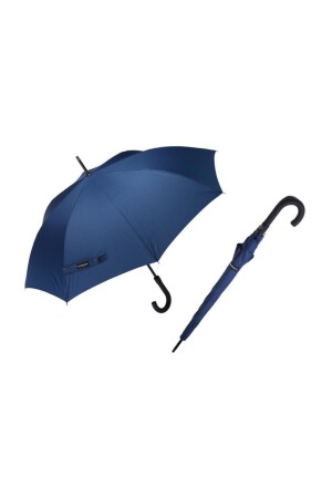 Fiber Lacivert Rüzgarda Kırılmayan Baston Şemsiye 17s1e8002_T - 1
