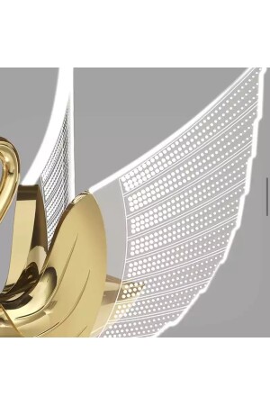 Fico Luxury Tekli Sarkıt Kuğu Led Avize Swan Gold Sarı Ledli Avize fico0232 - 3