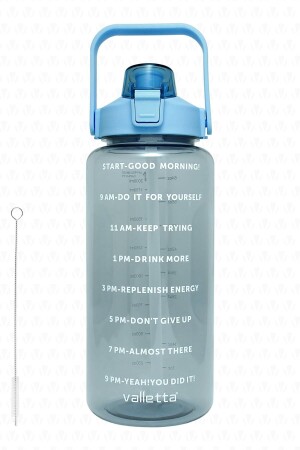 Figo Bpa Free Motivational Water Bottle 2 Lt Blue Water Bottle-Wasserflasche-Wasserflasche - 3