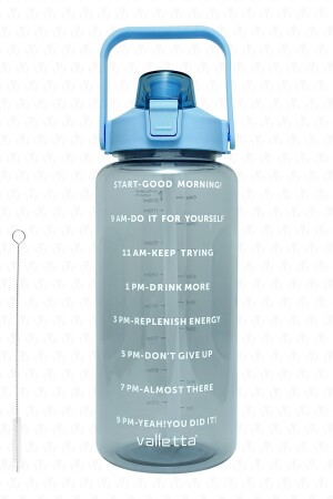 Figo Bpa-freie motivierende Wasserflasche, 2 l, blaue Wasserflasche, Wasserflasche, Wasserflasche SWB-002 - 3