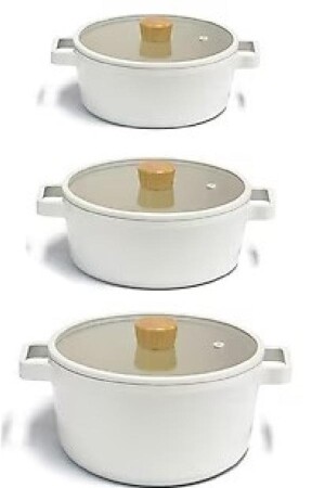 Fika 6-teiliges Aluminium-Gusstopf-Set mit Deckel 18t22t24t TYC00757106924 - 3