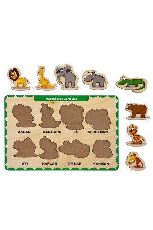 Finden Sie wilde Tiere aus Holz – Tak-Puzzle - 3