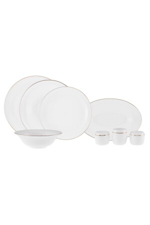 Fine Pearl Fame 58 Parça 12 Kişilik Yemek Takımı Gold 153.03.08.3340-1 - Karaca