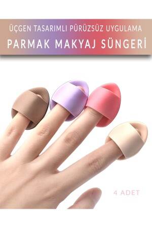 Finger-Make-up-Schwamm – Mini Puff Concealer Puderschwamm 4 Stück - 2