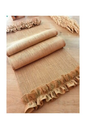 Fırfırlı Hasır Runner - Else Home Collection