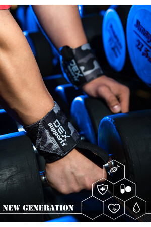 Fitness Bilek Bandajı Wrist Wraps Kamuflaj 2'li Paket Dexsupports Wrist Wraps Kamuflaj - 5