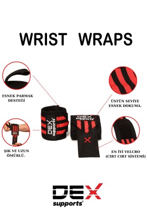 Fitness Bilek Sargısı - Wrist Wraps - Spor Bileklik 2’li Paket - 6