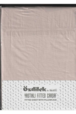 Fitted Lastikli Çarşaf Seti Yastıklı Çarşaf %100 Pamuk Ranforce 120 x 200 Sütlü Kahve - Özdilek
