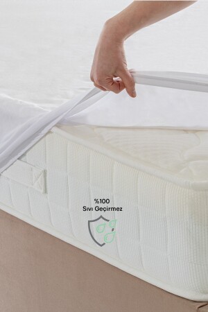 Fitted Su Geçirmez, Pamuklu, Yatak Koruyucu Alez T14018 - İşbir Viscoflex