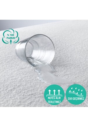 Fitted Su Sıvı Geçirmez Pamuklu Yatak Koruyucu Alez - Caretex