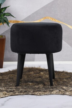 Fix Mehrzweck-Pouf-Sofa mit schwarzen Hainbuchenbeinen (schwarz) - 3