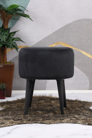 Fix Mehrzweck-Pouf-Sofa mit schwarzen Hainbuchenbeinen (schwarz) - 4