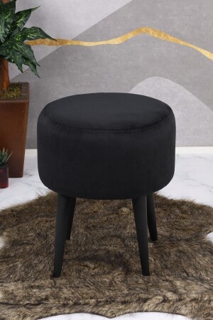 Fix Mehrzweck-Pouf-Sofa mit schwarzen Hainbuchenbeinen (schwarz) - 5