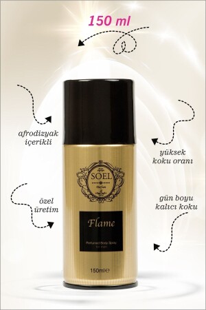 Flame Deodorant Sprey Afrodizyak Içerikli Flame 150 Ml - 3