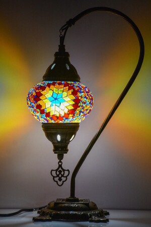 Flame Star Modell Authentische Schwanenhals-Mosaiklampe Nr. 2 TRDMSMZK030 - Damas Mozaik