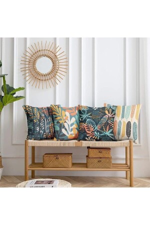 المكنسة المطبوعة رقميا من نوعية المكنسة المطبوعة المزدوجة - رميها غطاء الوسادة - Flamenco Tekstil