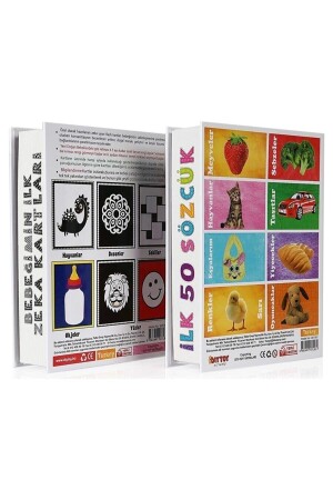 Flash Cards Ilk 50 Sözcük Bebeğimin Ilk Zeka Kartları Bebek Eyitiçi Set 2 Li hccşş14499 - 1