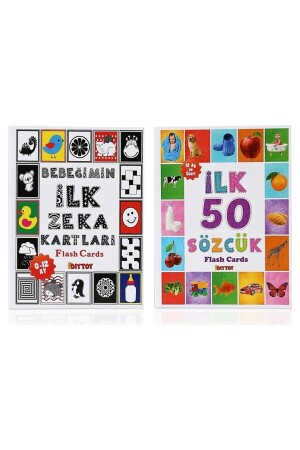 Flash Cards Ilk 50 Sözcük Bebeğimin Ilk Zeka Kartları Bebek Eyitiçi Set 2 Li hccşş14499 - 4