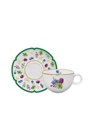 Fleur De Chance Set mit 2 türkischen Kaffeetassen mit Blumenmuster, FD106 - 1