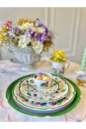 Fleur De Chance Set mit 2 türkischen Kaffeetassen mit Blumenmuster, FD106 - 4