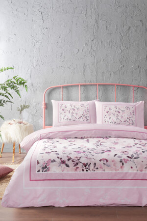 Fleur Rose Doppelbett-Bettbezug-Set PR-EVTEKSTILI-57163301327 - 6