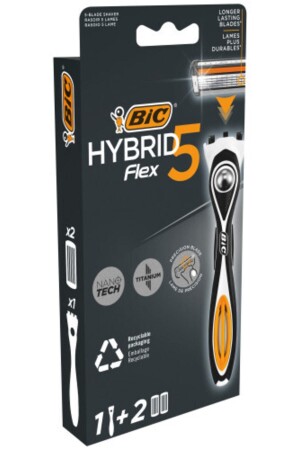 Flex 5 Hybrid Erkek Tıraş Bıçağı 1 Sap 2 Başlık (5 BIÇAK) - 1