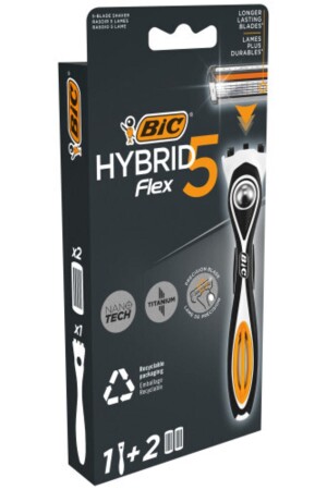 Flex 5 Hybrid Herrenrasierer 1 Griff 2 Köpfe (5 KLINGEN) - 2