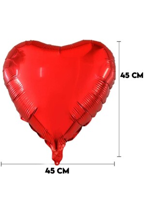 Fliegender Herzballon mit Folienherz 5 Stück 45 cm rot Romantischer Heiratsantrag - 3