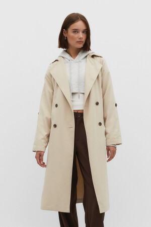 Fließender langer Trenchcoat 01847501 - 1