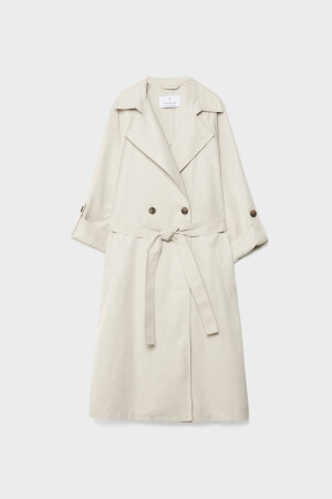 Fließender langer Trenchcoat 01847501 - 4