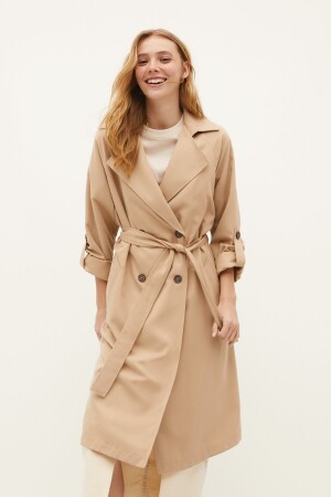 Fließender langer Trenchcoat 01847501 - 1