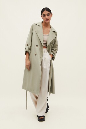 Fließender langer Trenchcoat. 01847502 - 1