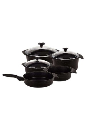Flipper Siyah 9 Parça Döküm Tencere Seti ARYGUSS - Aryıldız