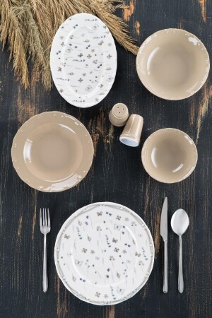Flora 6 Kişilik 23 Parça Porselen Yemek Takımı XTL-05613-2 - ACAR
