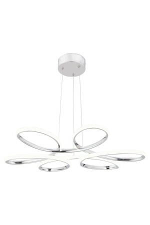 Flora Chrom moderne Pendelleuchte weißes Licht Wohnzimmer Küche Zimmer LED-Kronleuchter - 5