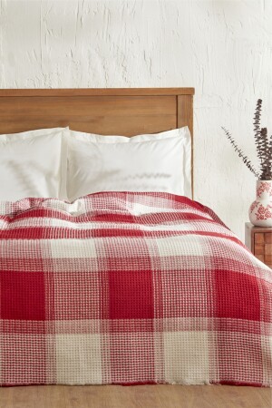 Flow Plaid Waffle Double Pike 200x230 cm Rot 200. 21. 01. 0769 - 5