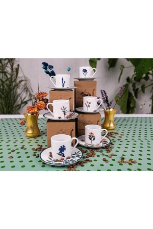 Flower Garden Kaffeetassen-Set für 6 Personen, 12 Stück, 90 ml, 04POR034732 - 6