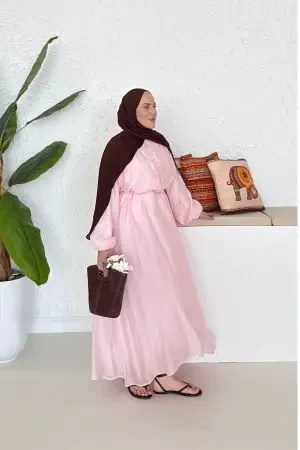 Flowers Elbise Pembe - Nuuwears