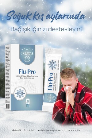 Flu-pro Vitamin C Vitamin D3 Çinko Ve Karamürver Ekstresi 10 Stick - 3