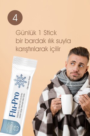 Flu-pro Vitamin C Vitamin D3 Çinko Ve Karamürver Ekstresi 10 Stick - 7