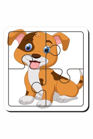 Flugzeug – Bus – Niedliche Tiere und Hund 4-teiliges 4-teiliges Puzzle Erstes Puzzle – Einfaches Puzzle - 6