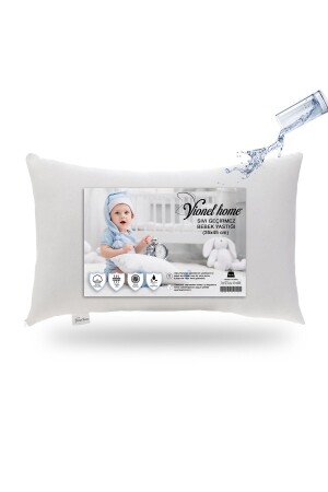 Flüssigkeitsbeständiges Babykissen – Antiallergisches Kissen – 100 % Baumwolle – Perlensilikon - 3